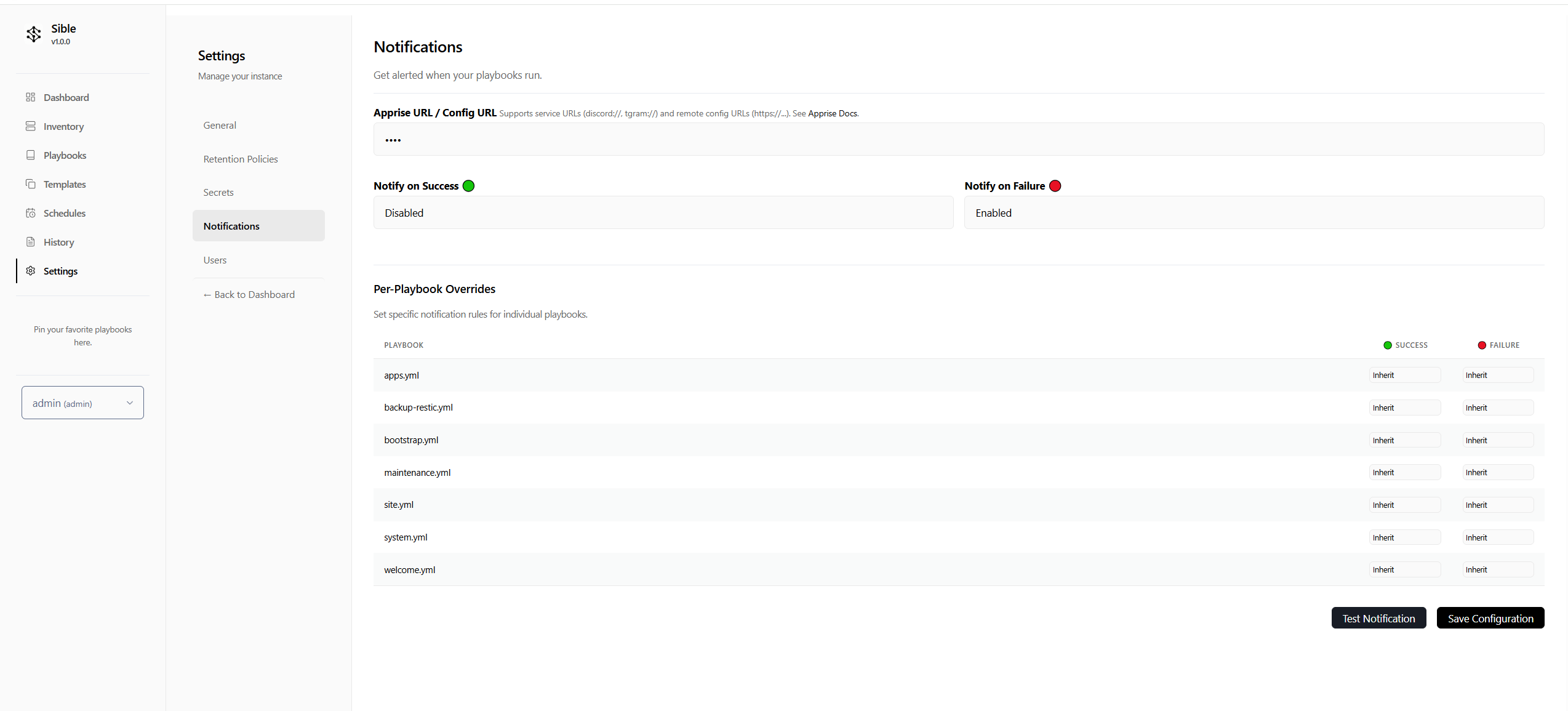 Notification Settings